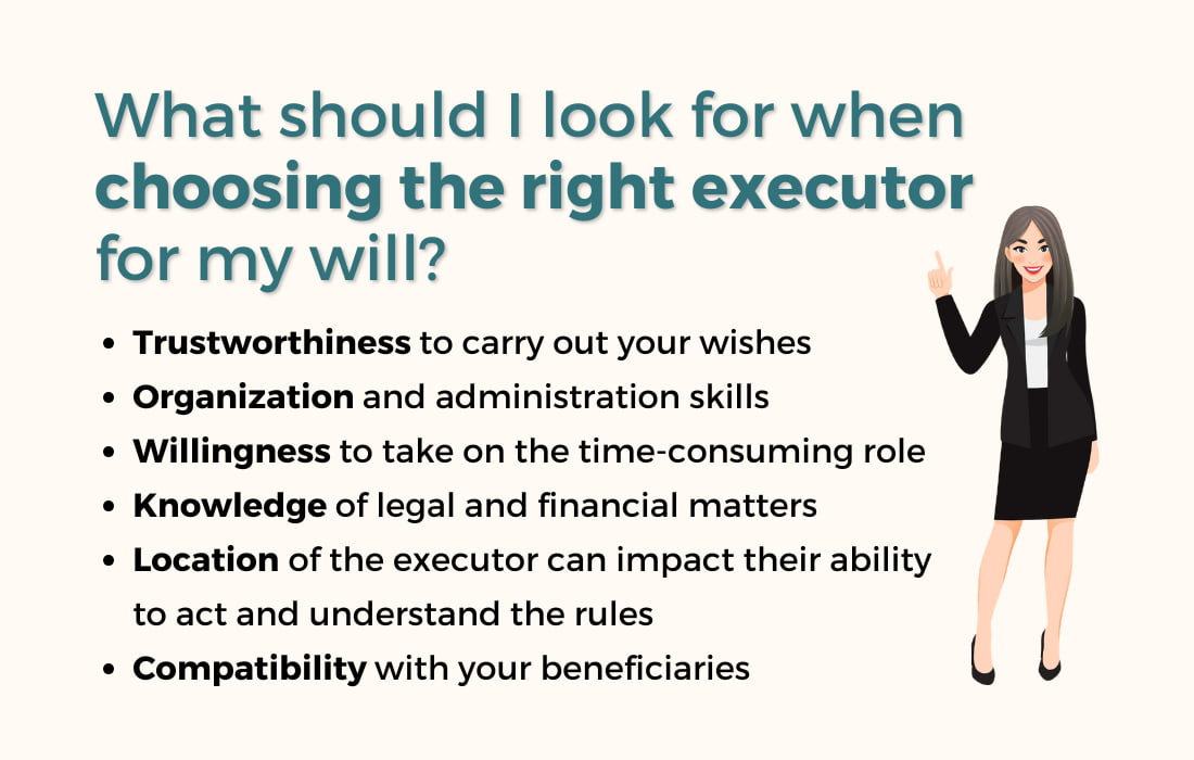 what should i look for when choosing the right executor for my will?